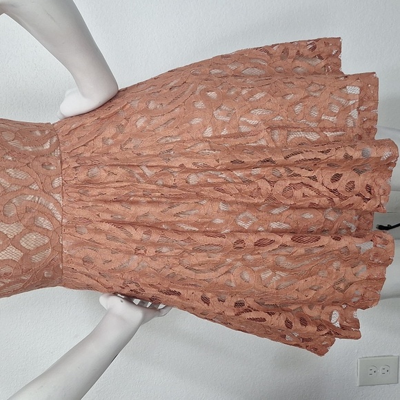 Plenty by Tracy Reese Coral Mariposa Romantic Coquette Lace Mini Dress Size 0P - Picture 10 of 15